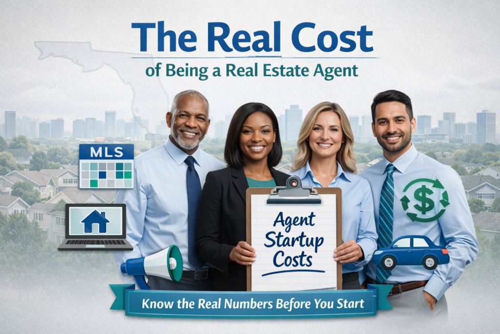 Hidden costs of being a Florida real estate agent including MLS fees, marketing, technology tools, and transportation expenses.